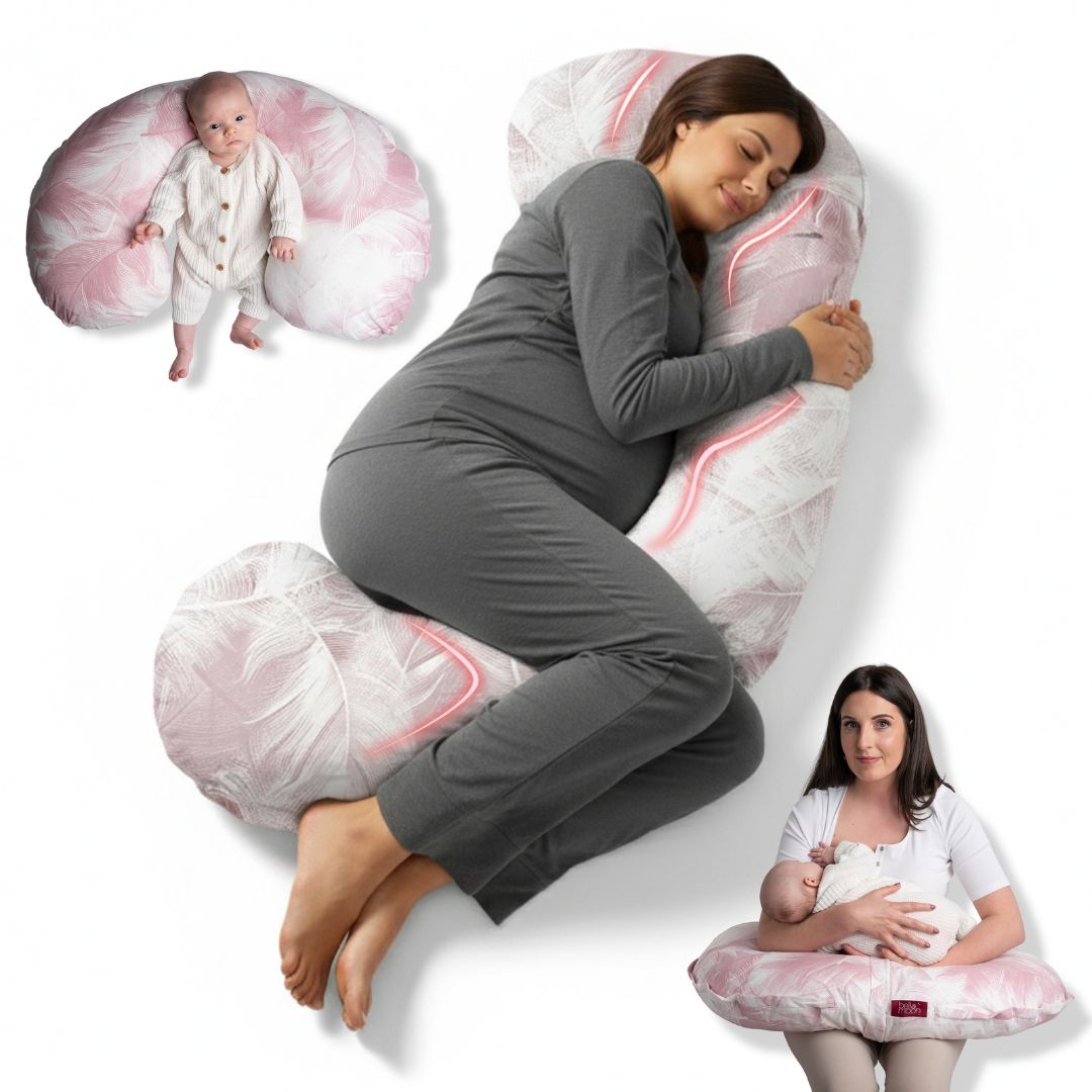 BellaMoon 3-in-1 Pregnancy & Nursing Pillow – Feather Nest