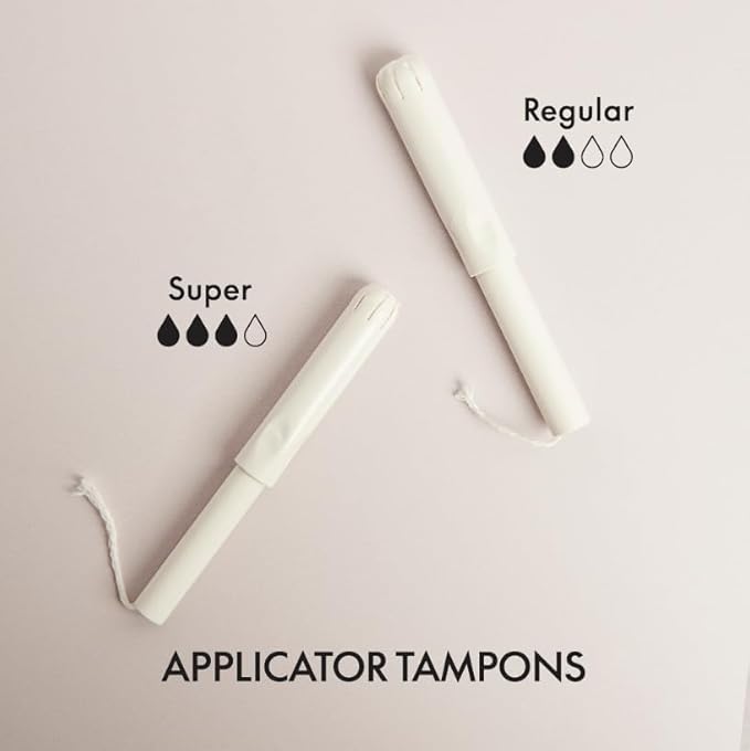 Grace & Green Organic Cotton Applicator Tampons- Regular