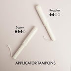 Grace & Green Organic Cotton Applicator Tampons- Regular