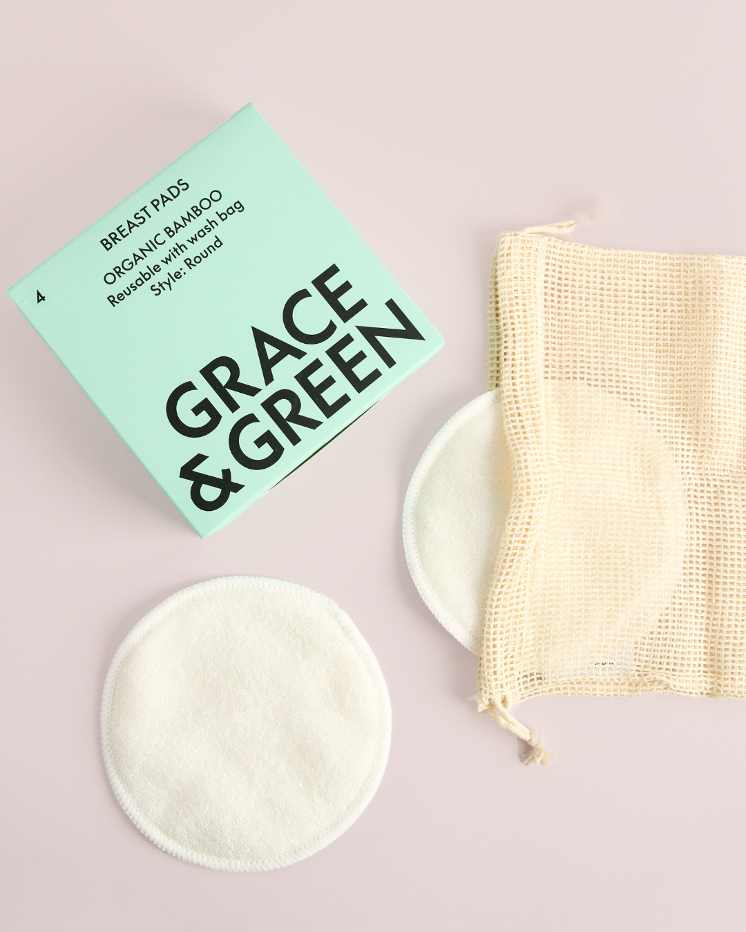 Grace & Green Organic Bamboo Reusable Breast Pads