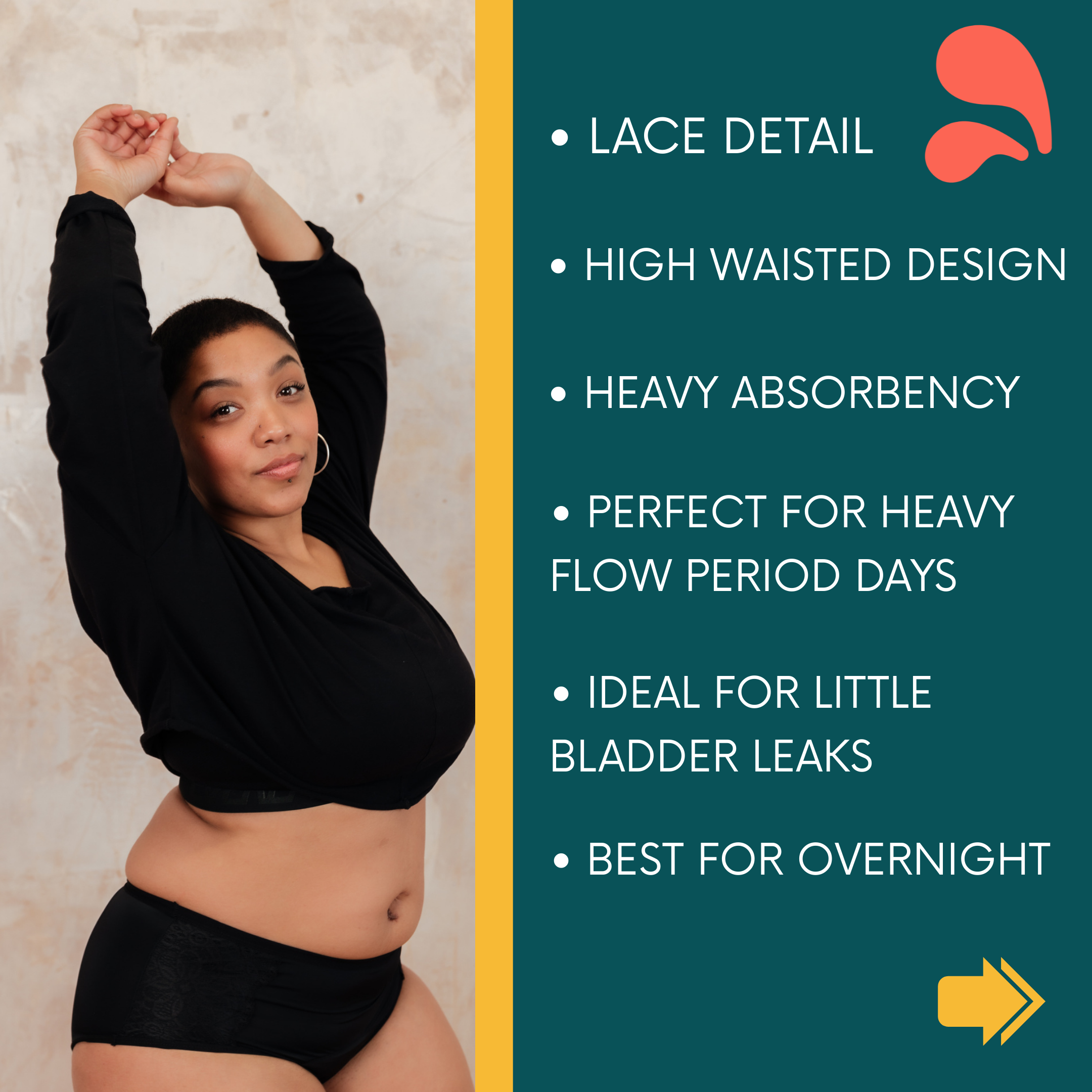 NIXI Body Polly High-Waist Heavy Leakproof Knickers