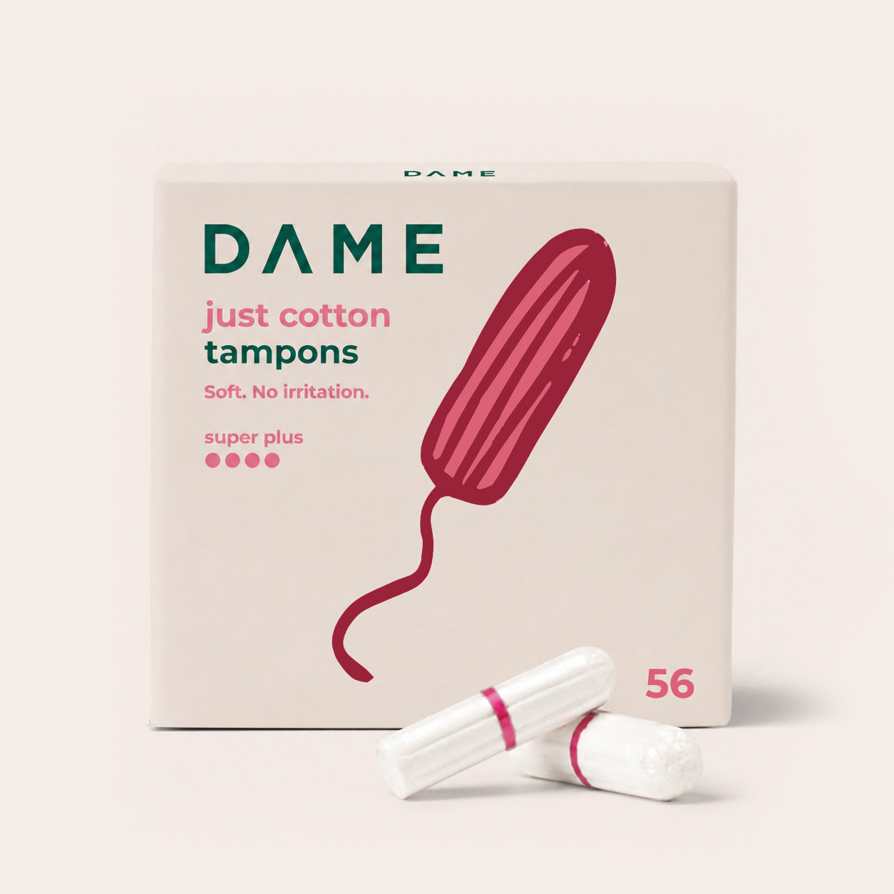 DAME Organic Cotton Tampons Value Pack – 3 Absorbencies