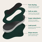 DAME Reusable Period Pads – Organic Cotton, 4 Sizes