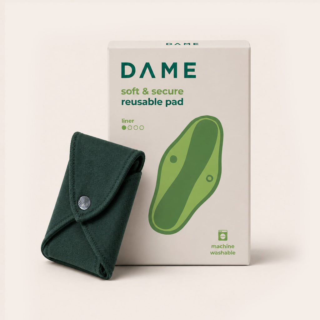 DAME Reusable Period Pads – Organic Cotton, 4 Sizes