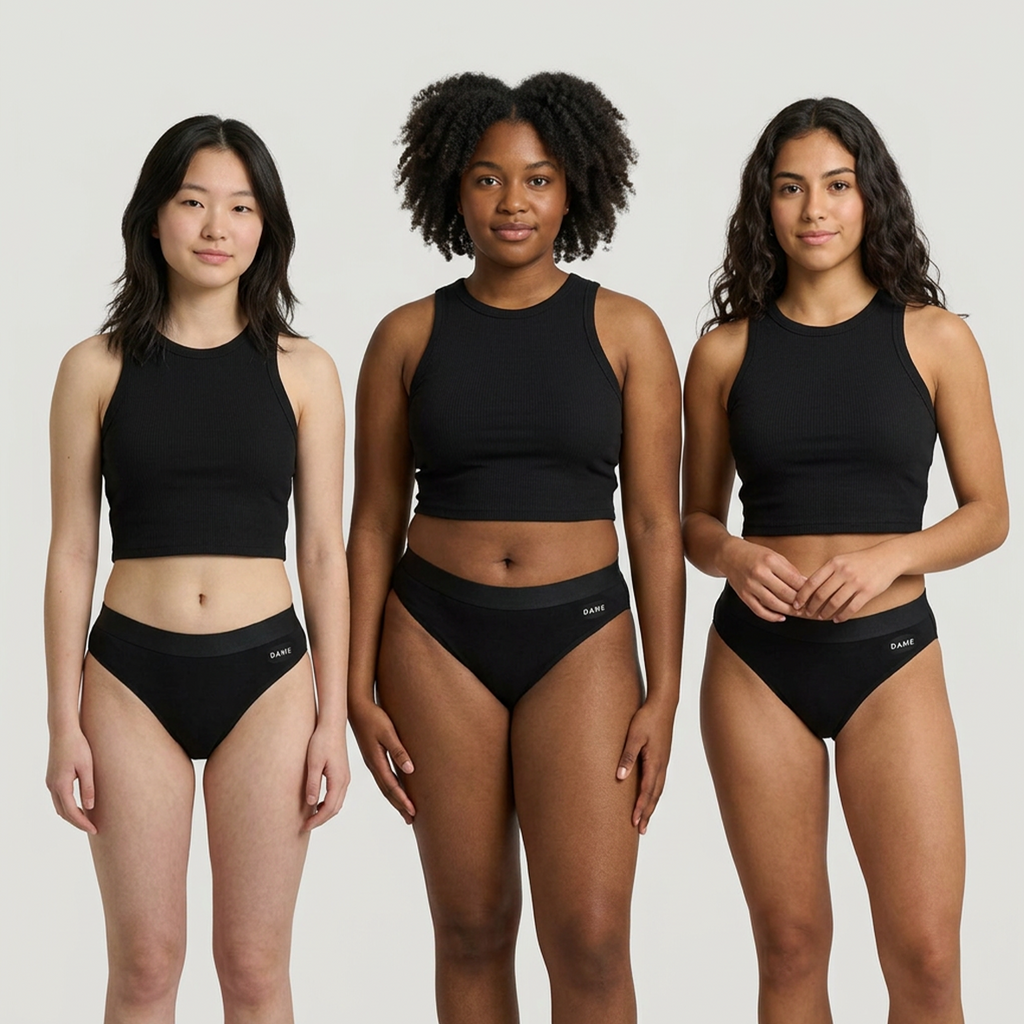 DAME Teen Period Pants – Organic Cotton, Bikini Fit