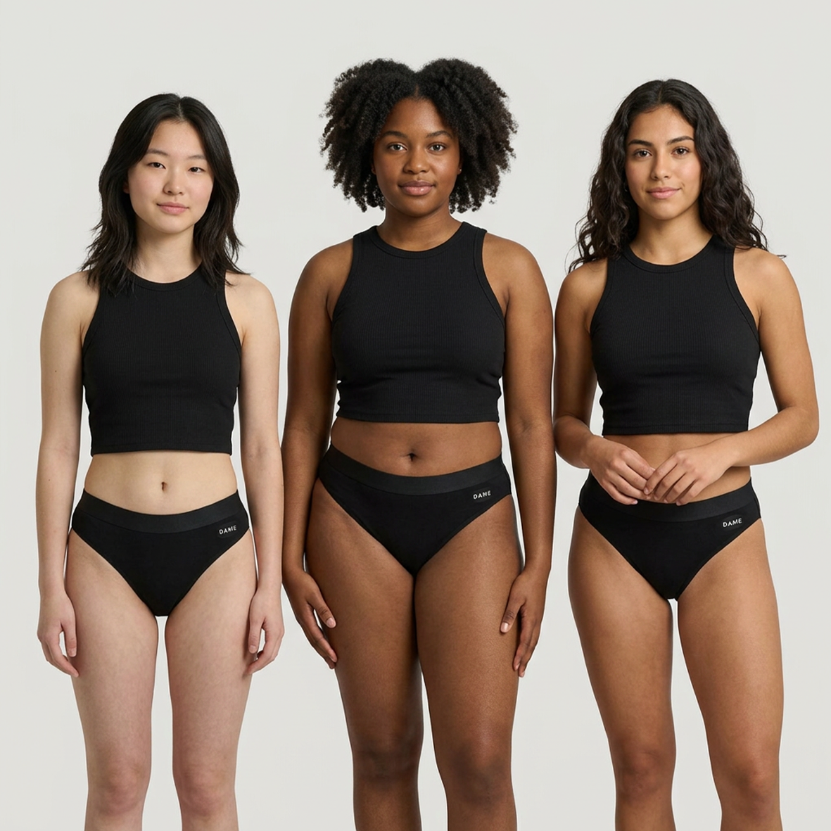 DAME Teen Period Pants – Organic Cotton, Bikini Fit