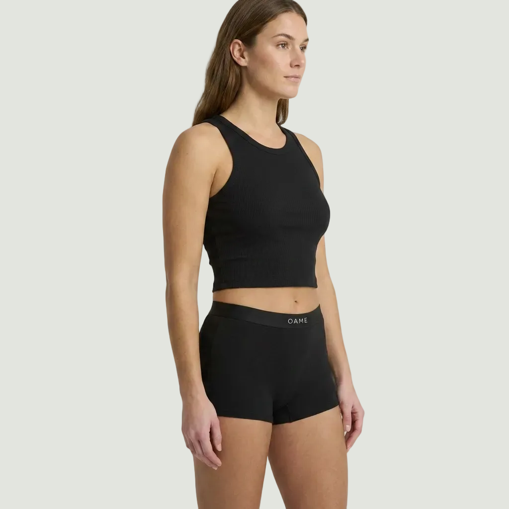 DAME Shortie Period Pants – Organic Cotton, High Waist