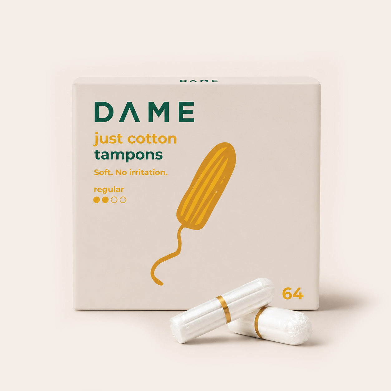 DAME Organic Cotton Tampons Value Pack – 3 Absorbencies