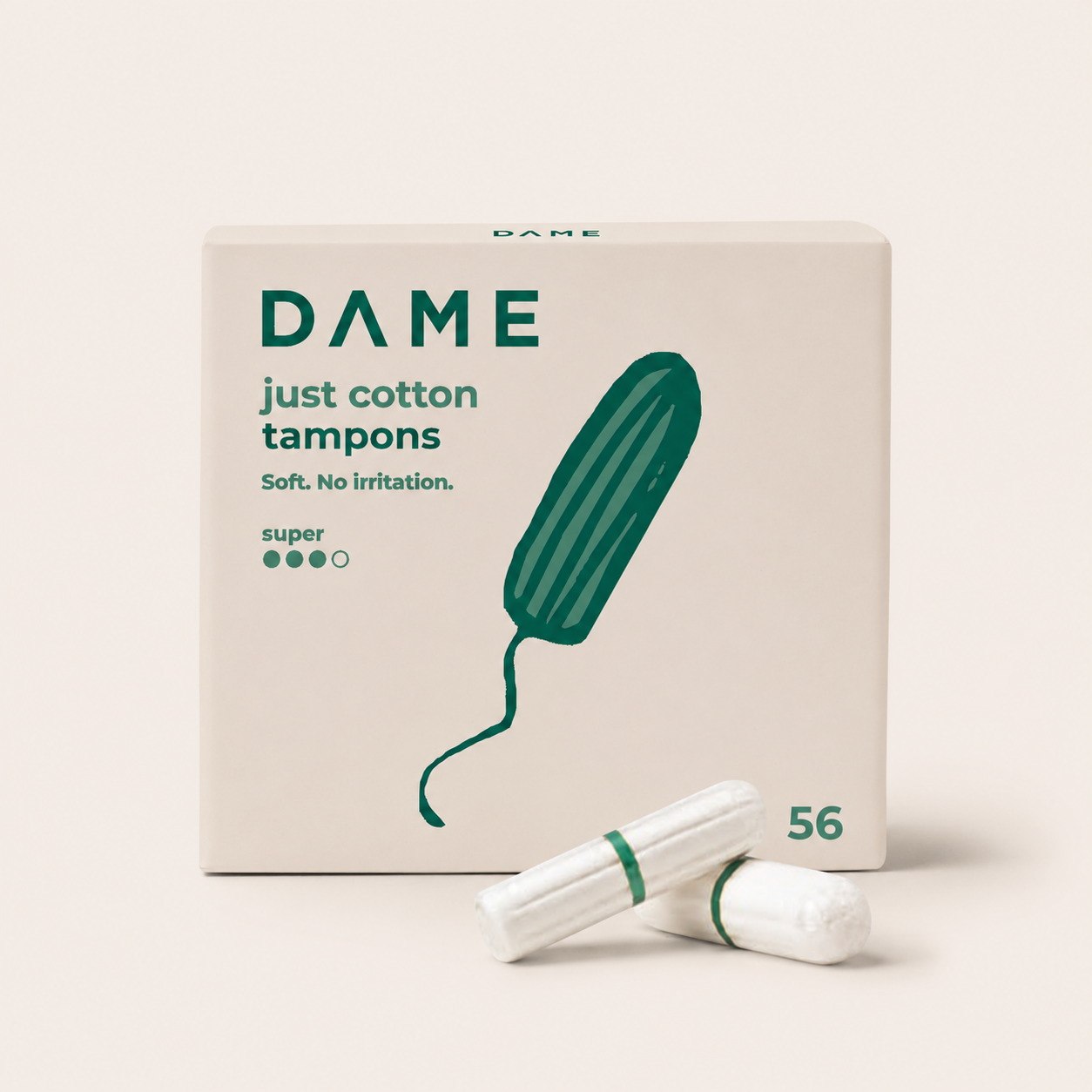 DAME Organic Cotton Tampons Value Pack – 3 Absorbencies