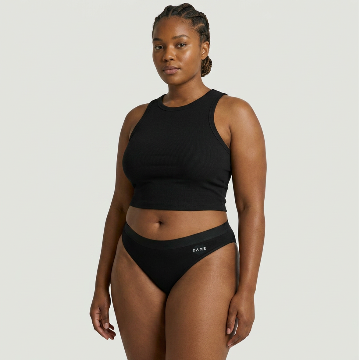 DAME Thong Period Pant – Organic Cotton, Light Absorbency
