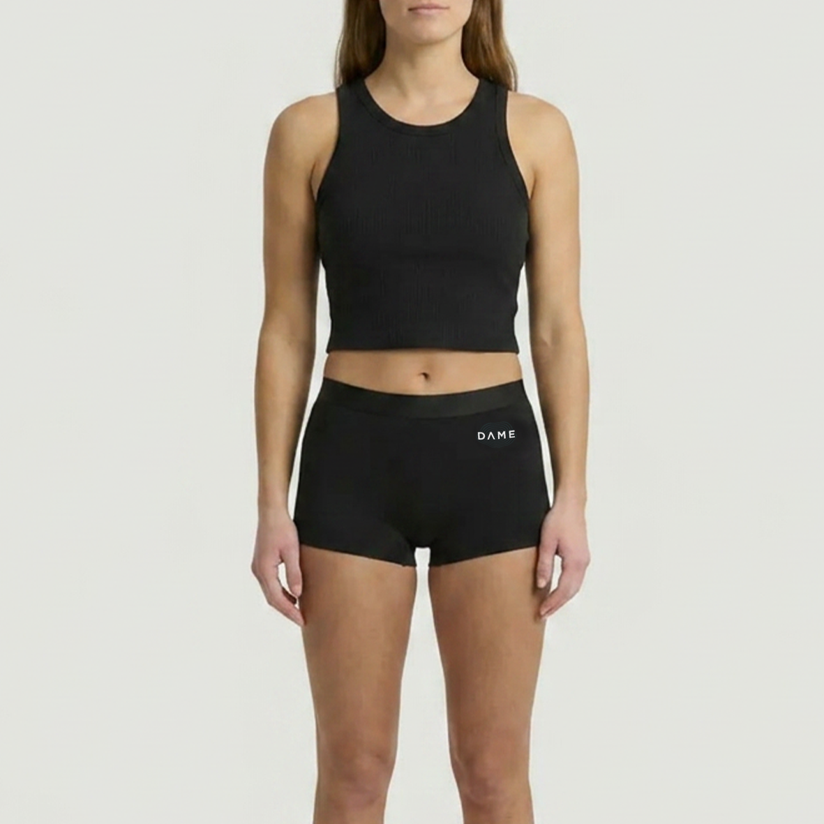 DAME Shortie Period Pants – Organic Cotton, High Waist