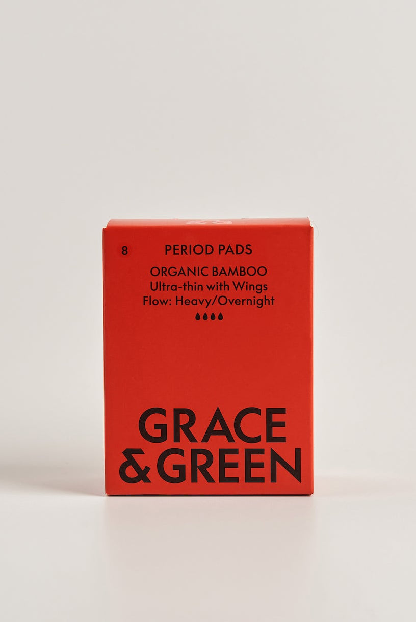 Grace & Green Organic Bamboo Period Pads with Wings