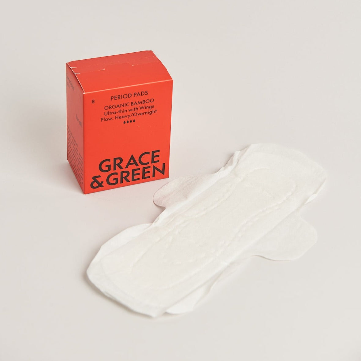 Grace & Green Organic Bamboo Period Pads with Wings