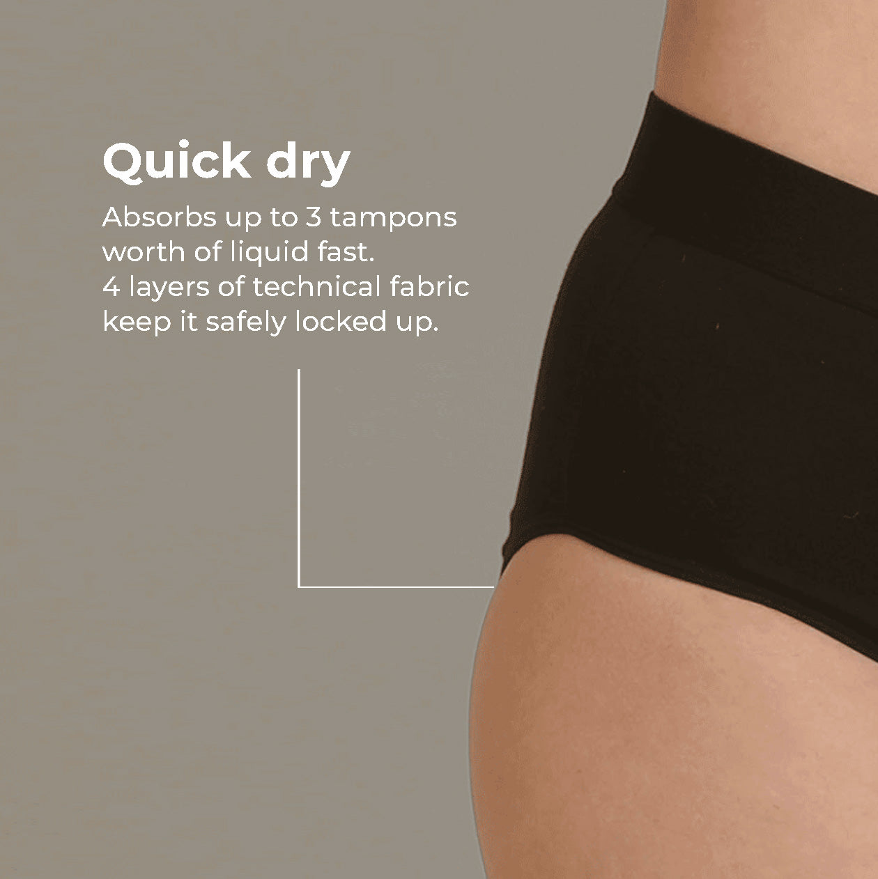 DAME High Waist Period Pants – Organic Cotton, No VPL