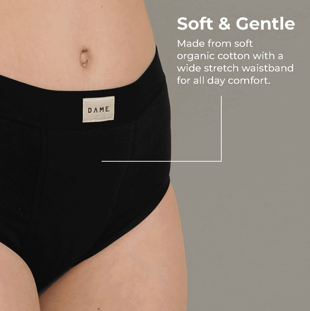 DAME High Waist Period Pants – Organic Cotton, No VPL