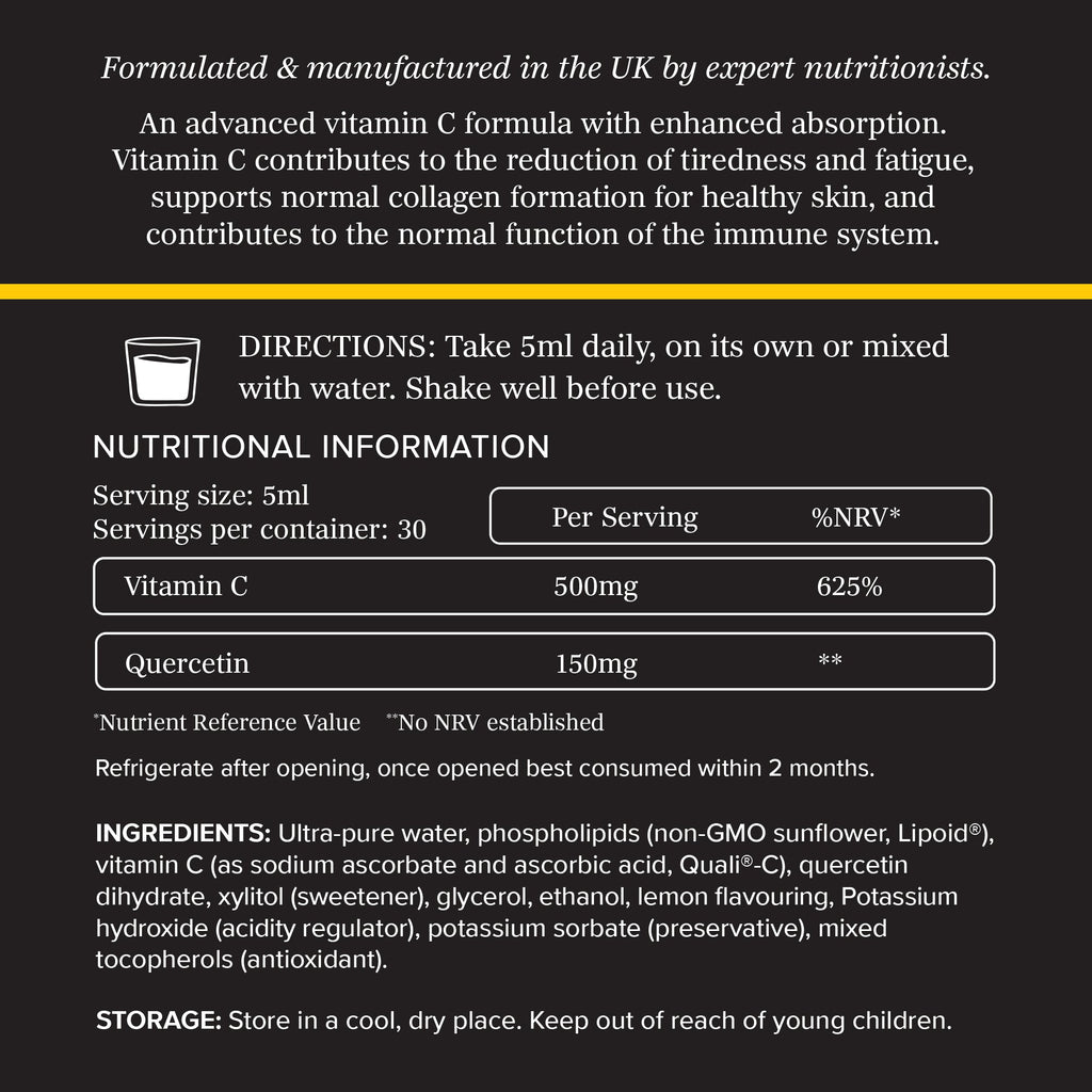 Meteron Labs Liposomal Vitamin C & Quercetin – 150ml