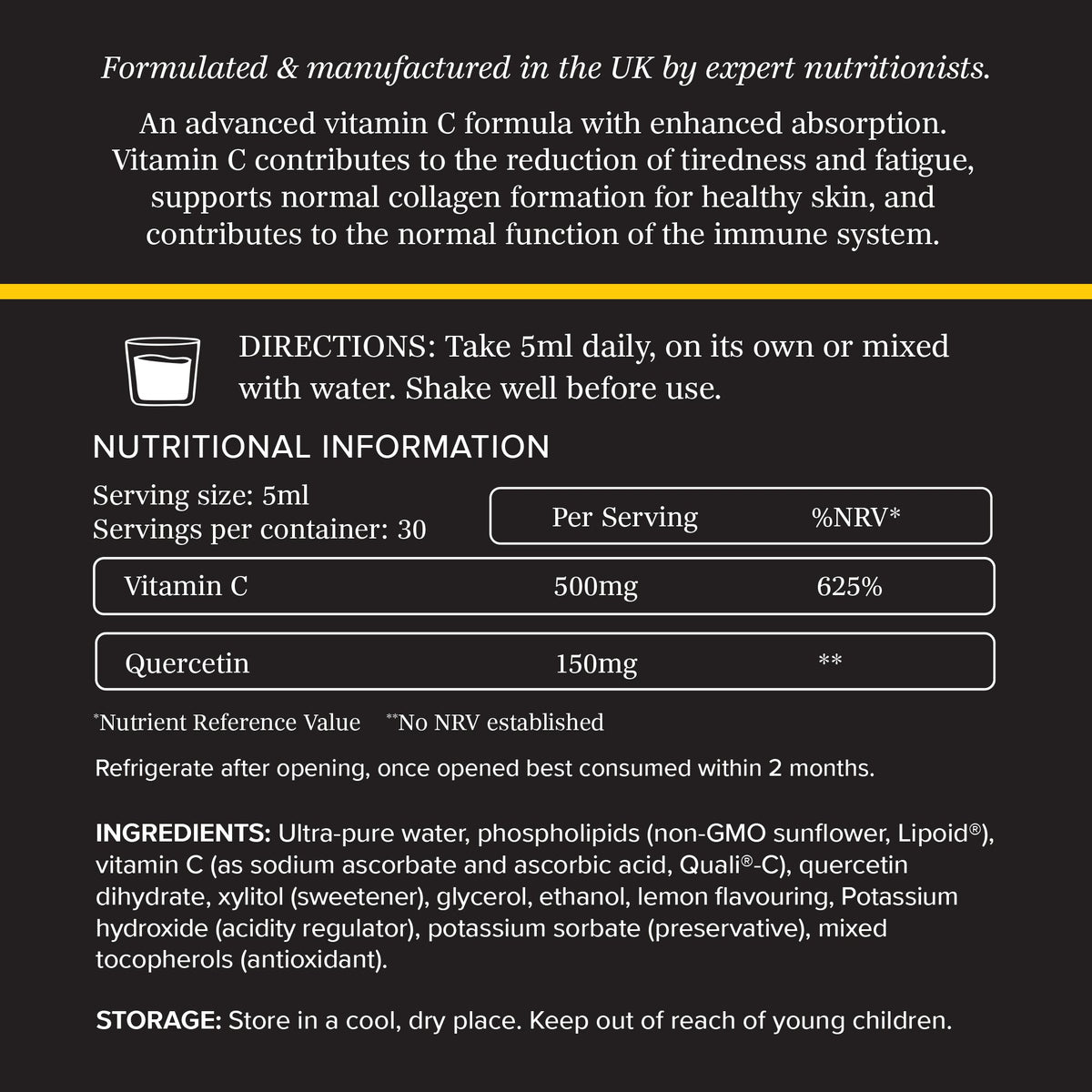 Meteron Labs Liposomal Vitamin C & Quercetin – 150ml