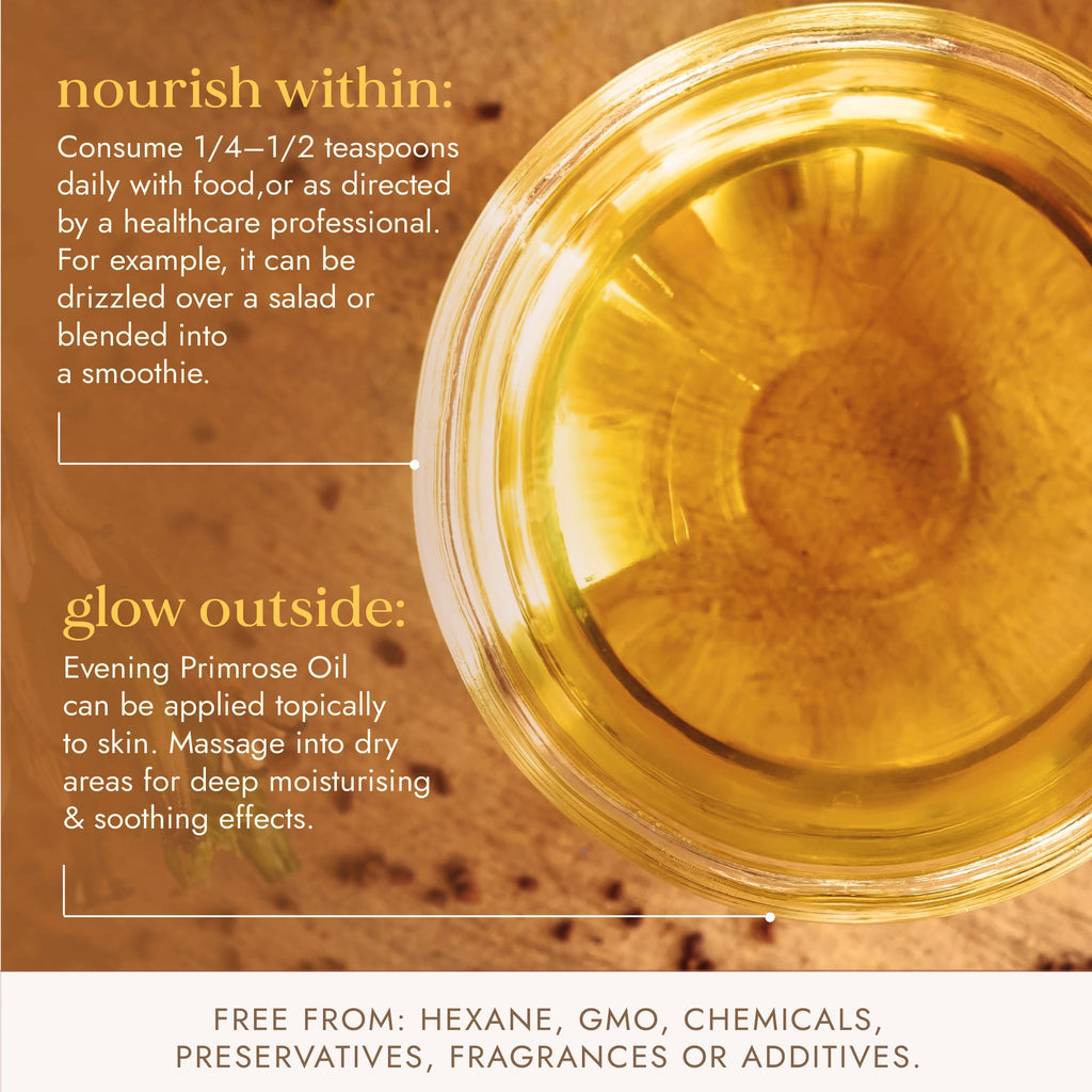 Fushi Organic Evening Primrose Oil 100ml – Cold-Pressed