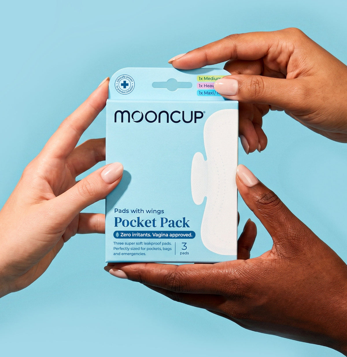 Mooncup Pocket Pack - 3 x Pads with Wings