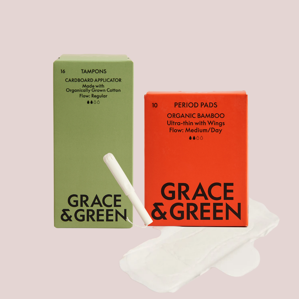Grace & Green Medium Flow Applicator Tampon & Pad Bundle
