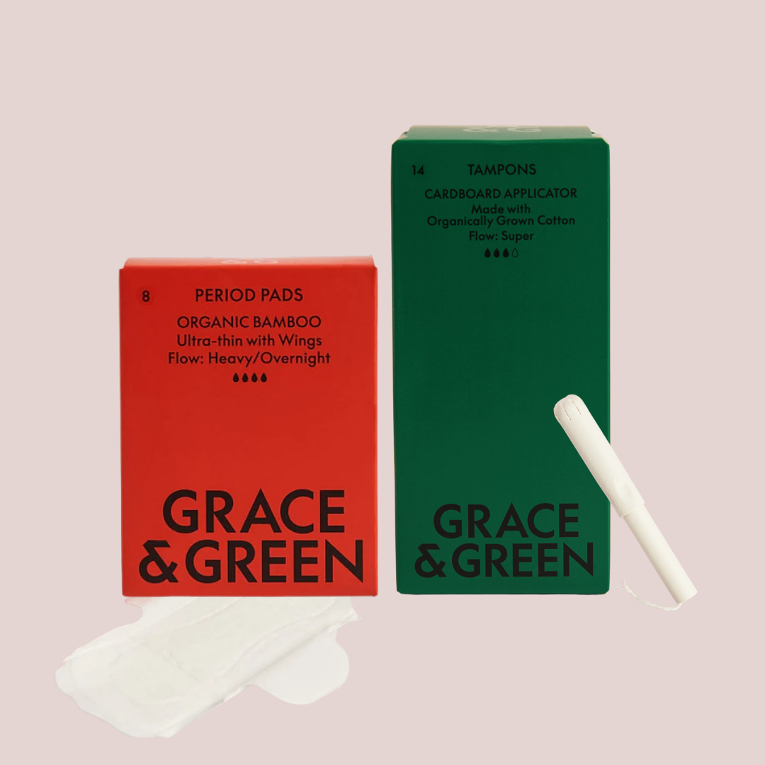 Grace & Green Heavy Flow Applicator Tampon & Pad Bundle